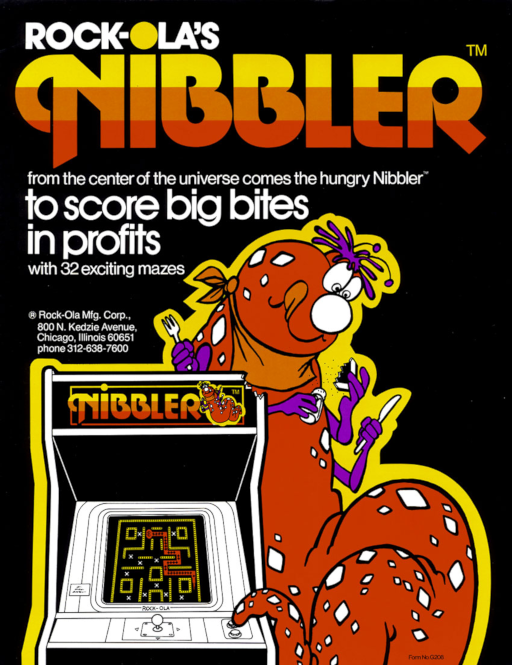 Nibbler (rev 6) Arcade Game Cover